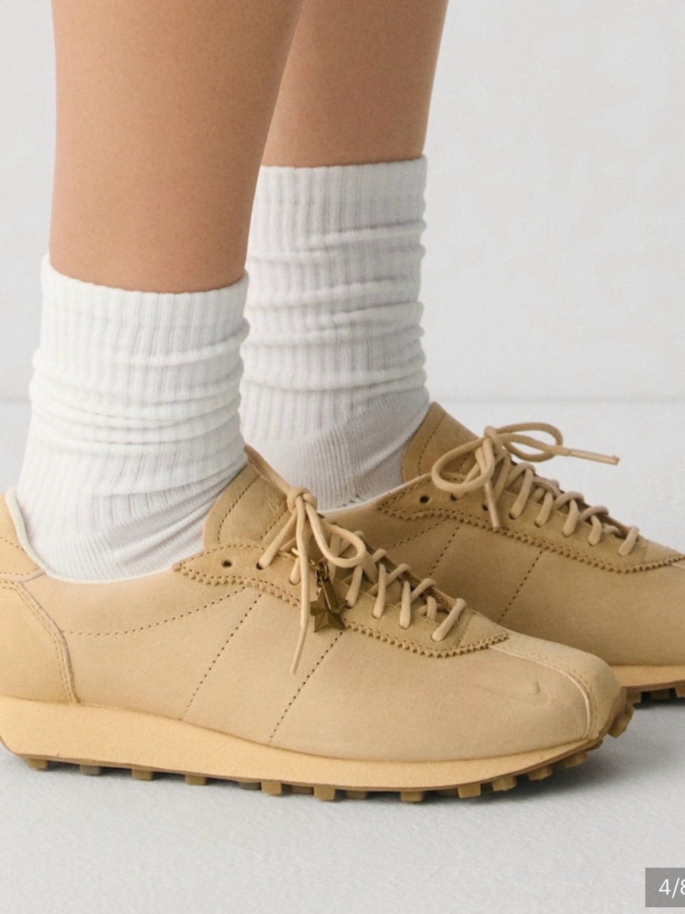 Aritzia X Nike limited edition LD-1000 Beige Suede Lace-Up Women's Sneakers